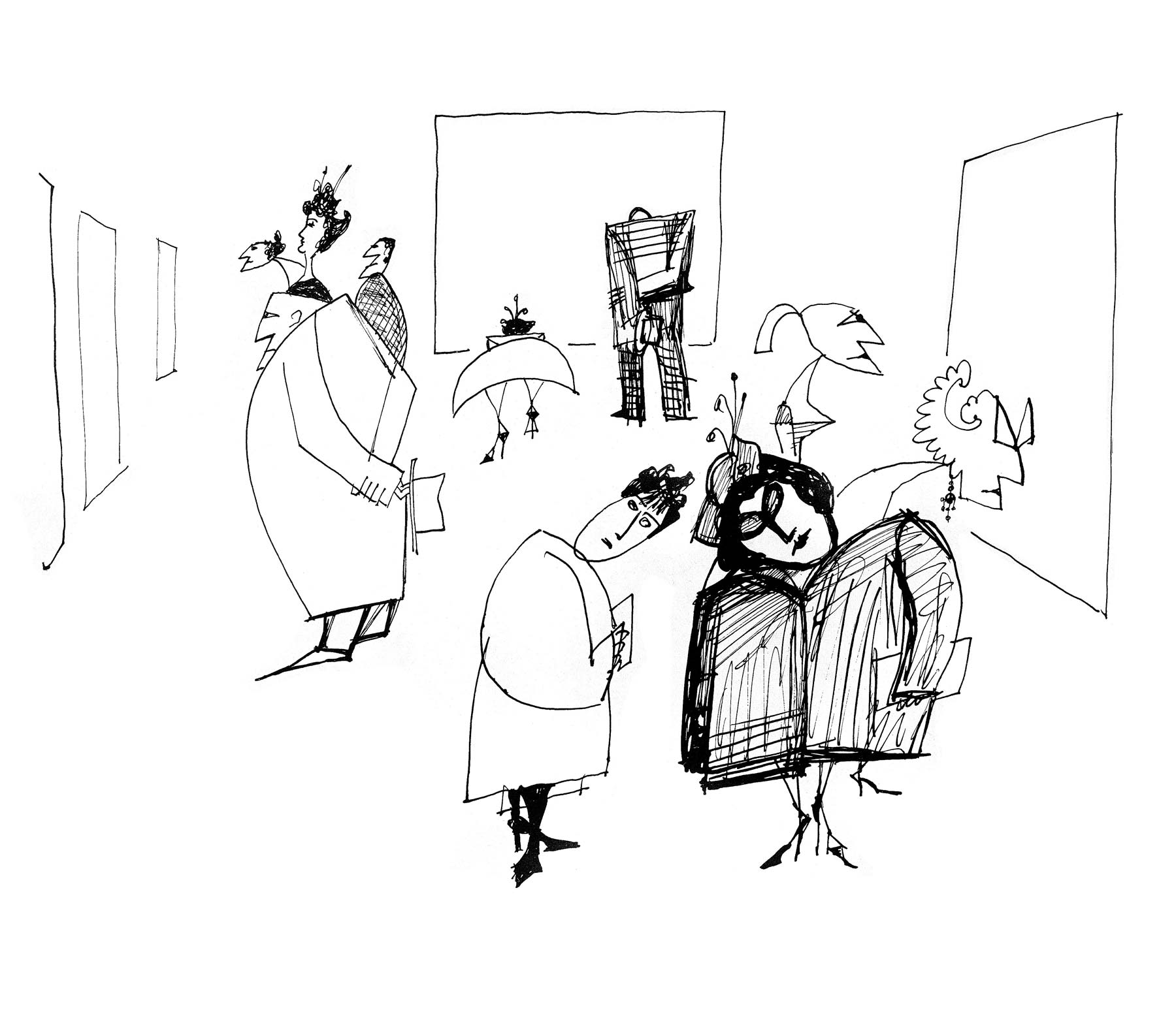 Drawing in <em>The New Yorker</em>, March 8, 1958.