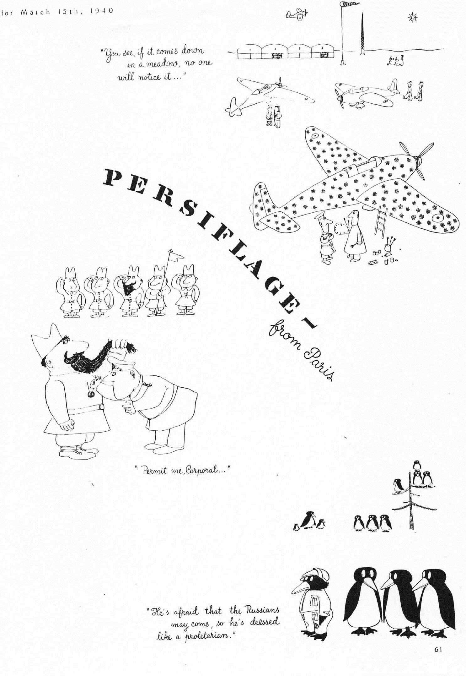 “Persiflage from Paris,” <em>Harper’s Bazaar</em>, March 15, 1940, pp. 60.