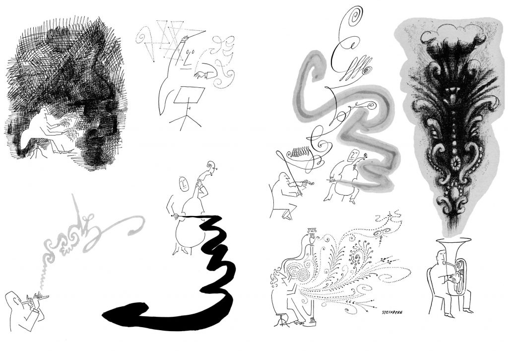 Drawings in The New Yorker, February 12, 1955.
