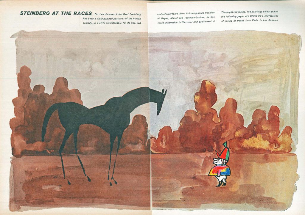 From “Steinberg at the Races.” Sports Illustrated, November 11, 1963.