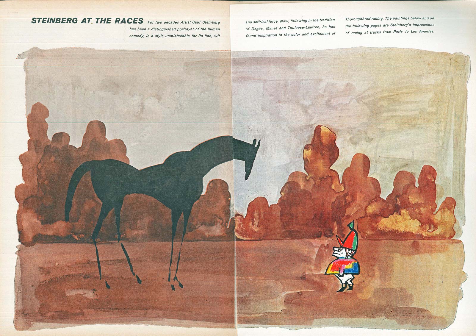 From “Steinberg at the Races.” <em>Sports Illustrated</em>, November 11, 1963.