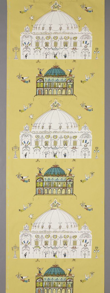 Paris Opera, c. 1950-53. Screen print on paper for Greeff Fabrics. Cooper-Hewitt National Design Museum, New York; Gift of Mrs. Howard Adams.