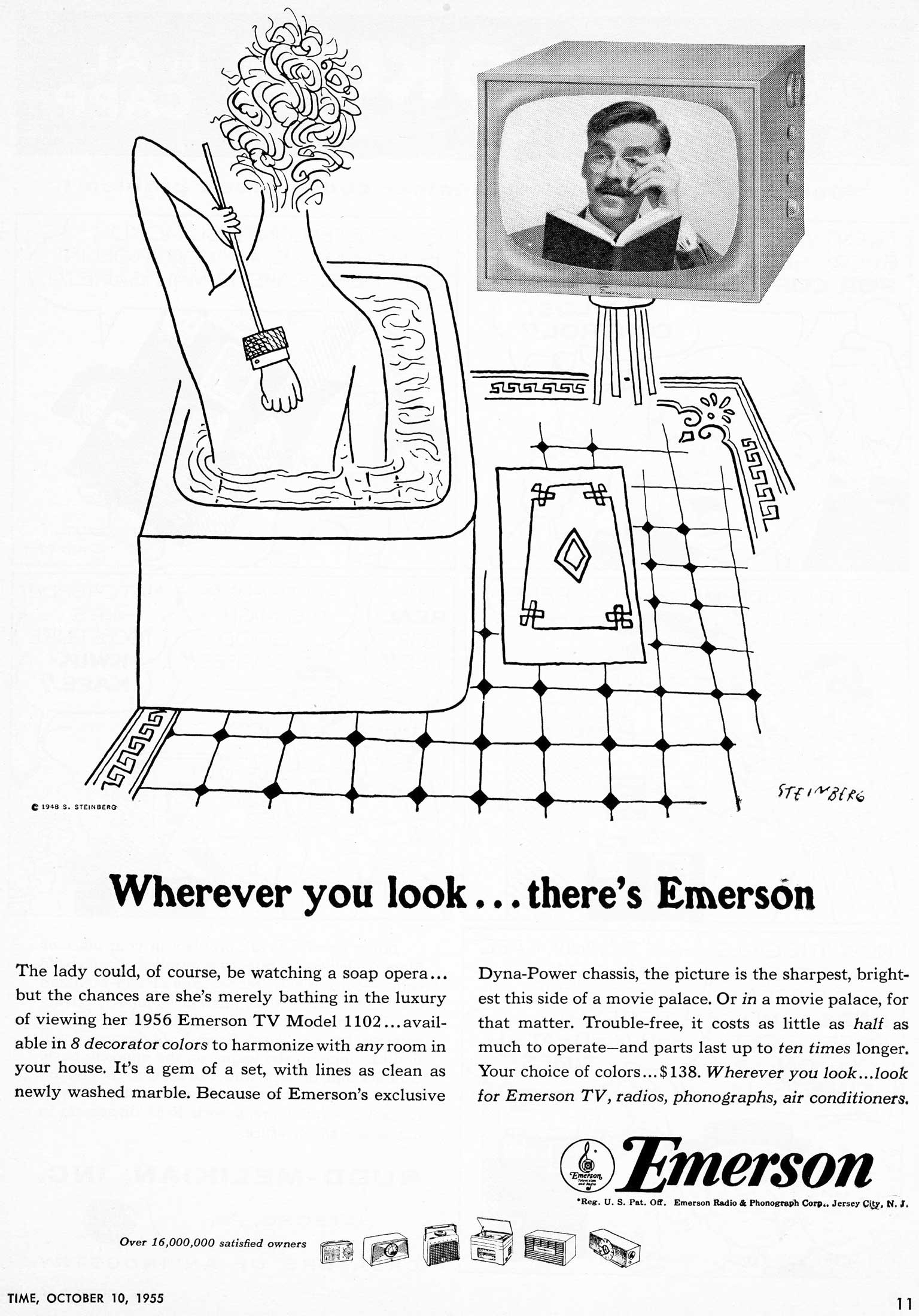 Advertisement for Emerson television, 1955.