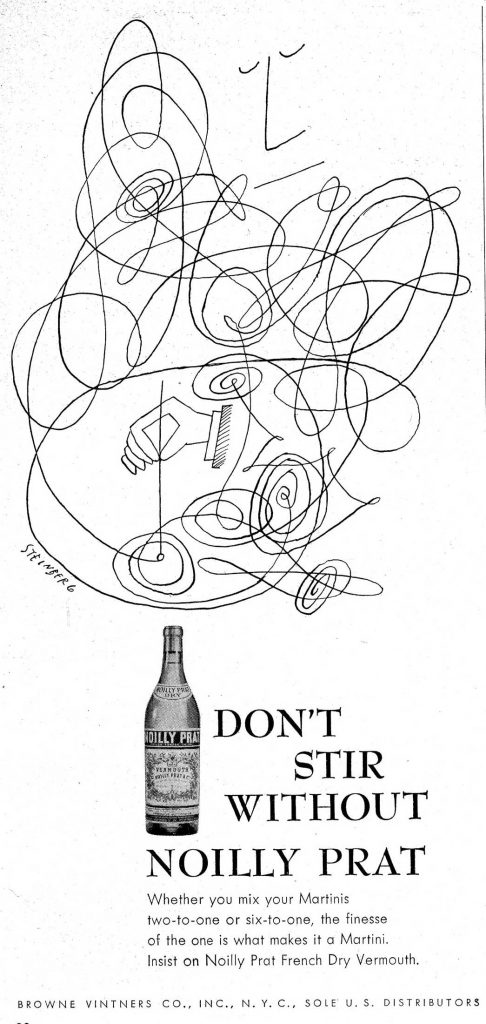 Advertisement for Noilly Prat, 1955.