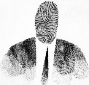 Passport Photo, 1953. Fingerprint on paper. Originally published in Steinberg, The Passport, 1954.
