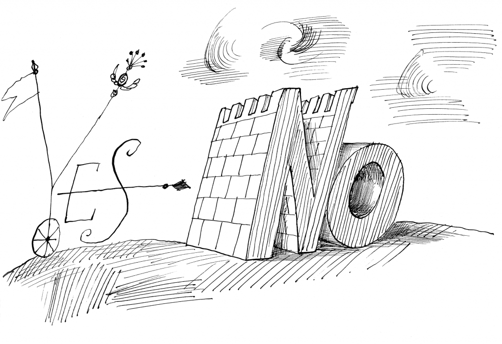 <em>Yes, No</em>, drawing in <em>The New Yorker</em>, May 28, 1960