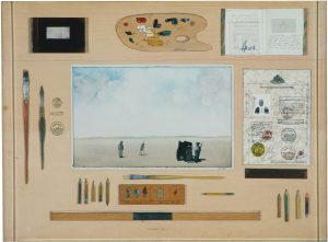 North African Table, 1976. Mixed media on wood, 31 x 42 x 2 in. Private collection