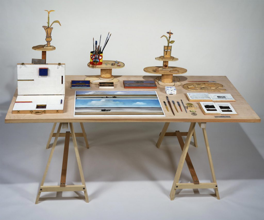 <em>Summer Table</em>, 1981. Mixed media on wood assemblage, 57 x 80 x 36 in. Private collection.