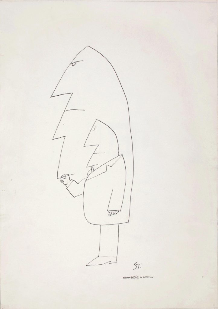 <em>Untitled</em>, 1963. Ink on paper, 20 ½ x 14 3/8 in. Collection of Daniela Roman.
