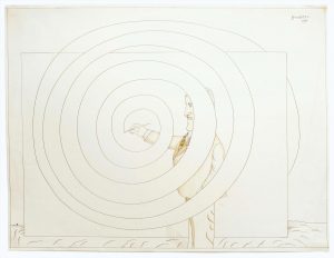 The Spiral, 1966. Pencil and colored pencil on paper, 19 5/8 x 25 ½ in. Private collection
