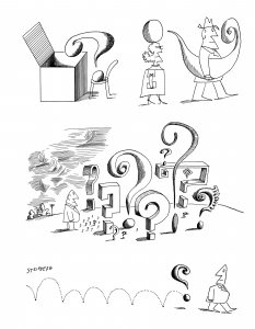 Page from the “Question Mark” portfolio, The New Yorker, July 29, 1961