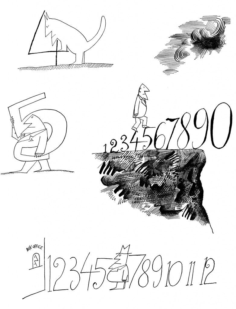 Page from the “Numbers” portfolio, <em>The New Yorker</em>, November 17, 1962.