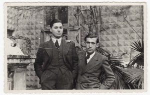Steinberg with Bruno Leventer, his Bucharest friend and fellow Politecnico student, Milan, c. 1933-36. Saul Steinberg Papers, Beinecke Rare Book and Manuscript Library, Yale University.