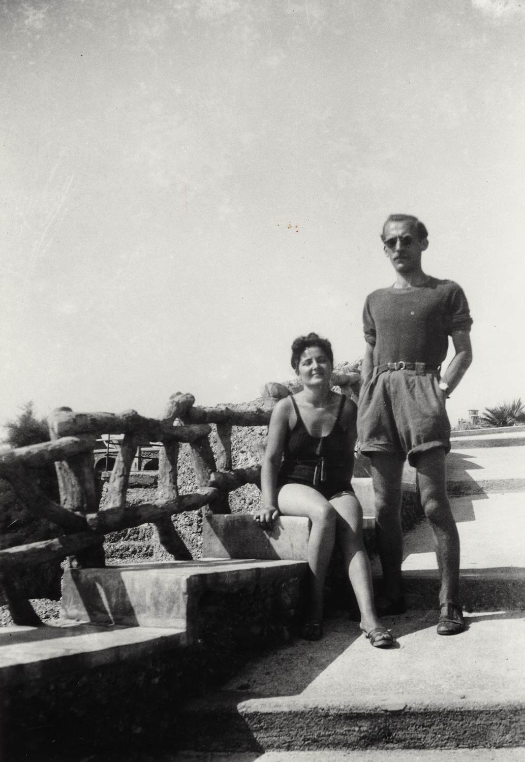 Steinberg with Ada Ongari, c. 1937-38. Saul Steinberg Papers, Beinecke Rare Book and Manuscript Library, Yale University.