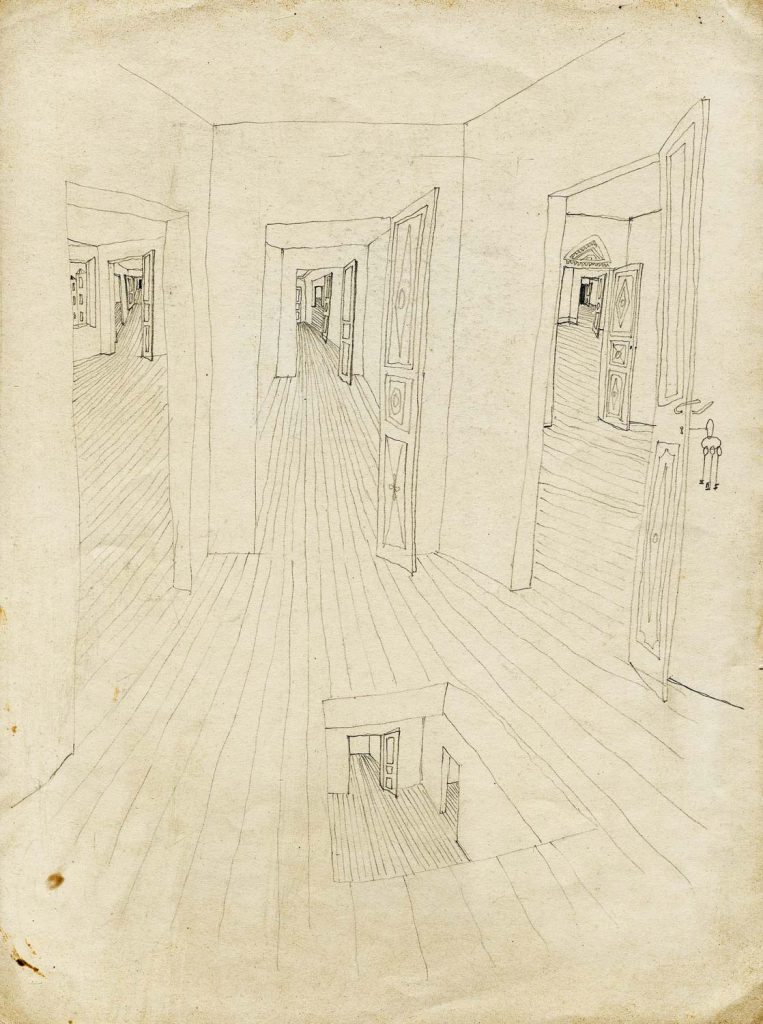 Drawing for unknown Studio Boggeri project, c. 1939-40. Archivio Boggeri, Milan.