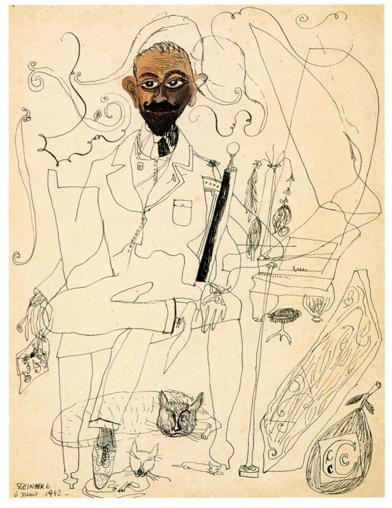 El pianista, 1941. Ink and gouache on paper, 12 ¾ x 9 ½ in. Fundación Granell, Santiago de Compostela, Spain.