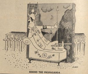 Anti-Fascist cartoon in Liberty, August 8, 1942.