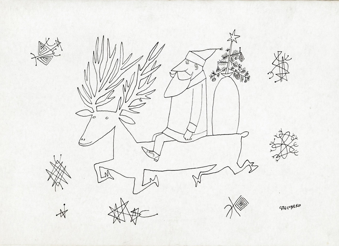 Christmas card for The Museum of Modern Art, 1945.