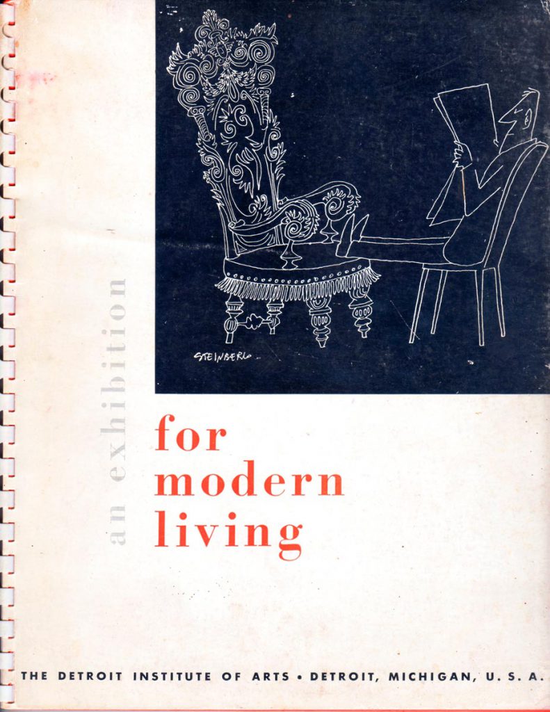 Catalogue cover for “An Exhibition for Modern Living,” Detroit Institute of Arts, 1949.