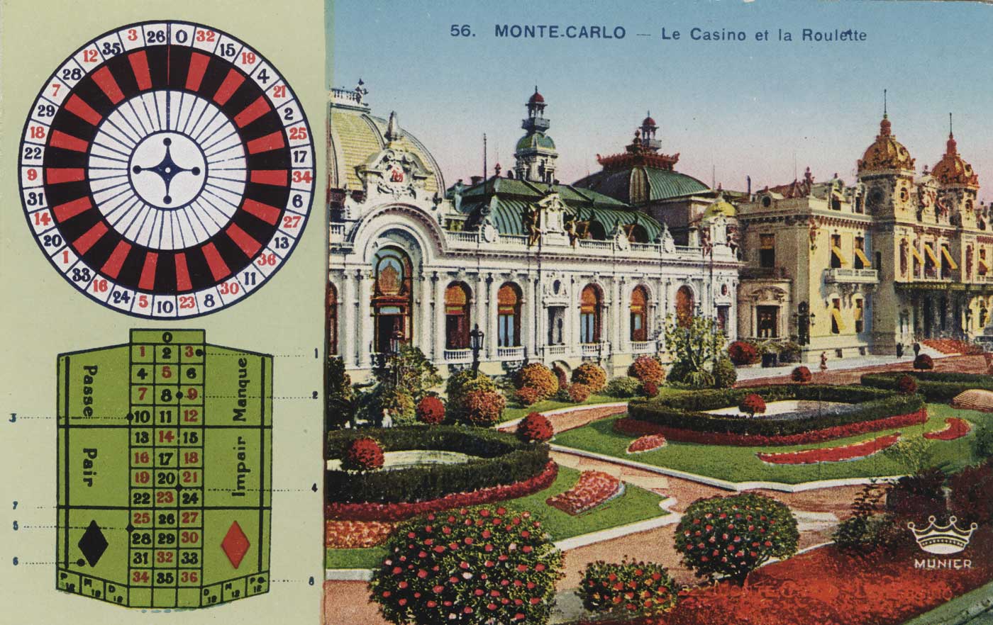 Postcard of Monte Carlo from Steinberg’s collection, c. 1950. Saul Steinberg Papers, Beinecke Rare Book and Manuscript Library, Yale University