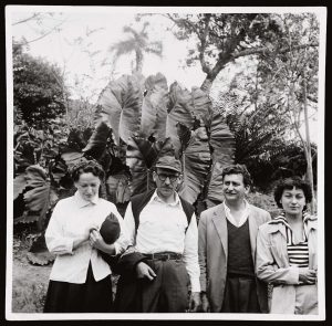 Sterne, Steinberg, Robert Burle Marx, and Lina Bo Bardi, in the Retiro dos Bandeirantes, Rio, September, 1952.