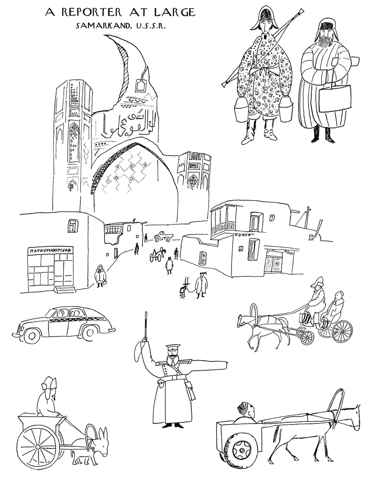 Page from “Samarkand, U.S.S.R.,” The New Yorker, May 12, 1956.
