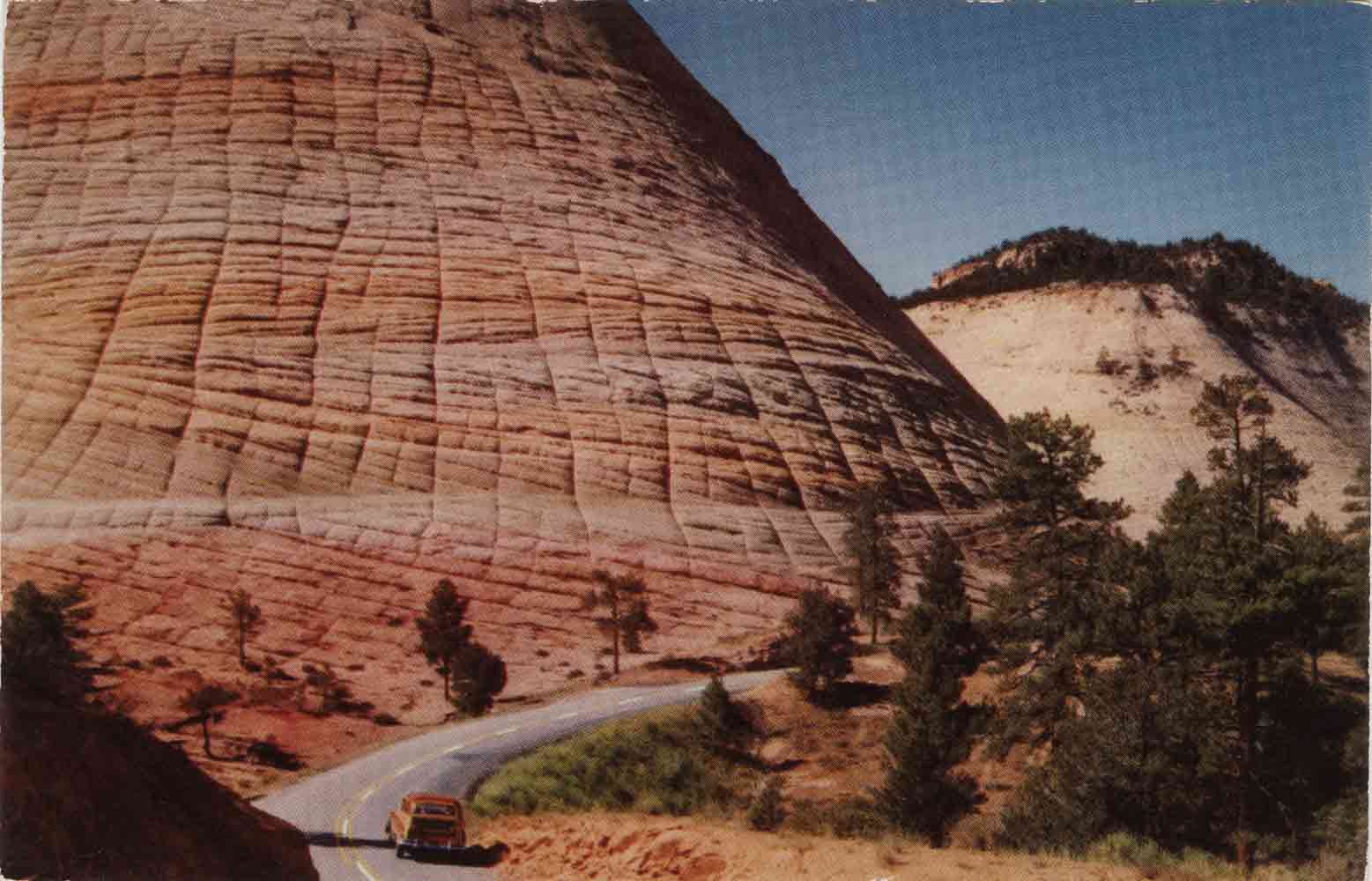 Postcard of Checkerboard Mesa, Utah, c. 1964, from Steinberg’s collection. Saul Steinberg Papers, Beinecke Rare Book and Manuscript Library, Yale University.