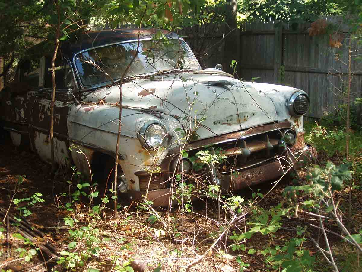 Steinberg’s Chevrolet, out to pasture on the Amagansett property.