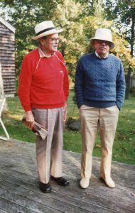 Steinberg and Buzzi in Amagansett, October 1992. The Saul Steinberg Foundation.
