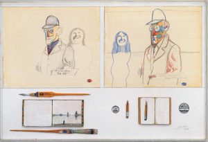 Self-Portrait Table, 1971. Mixed media on wood, 24 ½ × 36 7/16 × 2 in. Whitney Museum of American Art, New York; purchase, with funds from Charles B. Benenson and the Burroughs Wellcome Purchase Fund in honor of the Museum's 50th Anniversary.