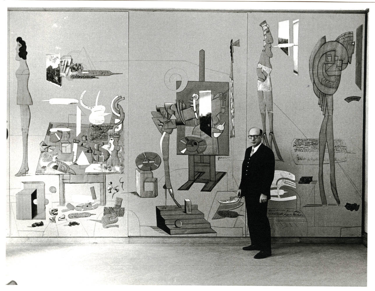 Steinberg with Art Viewers, Galerie Maeght, Paris, 1966.