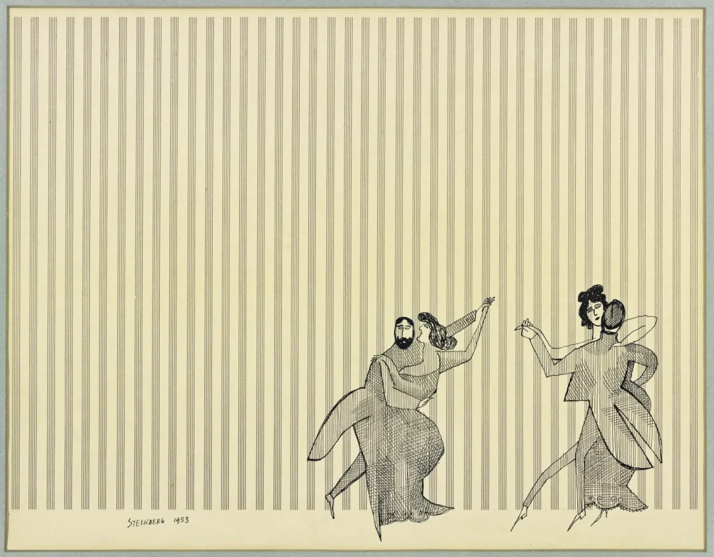 Waltz, 1953. Ink on sheet music paper, 14 ½ x 19 in. Private collection.