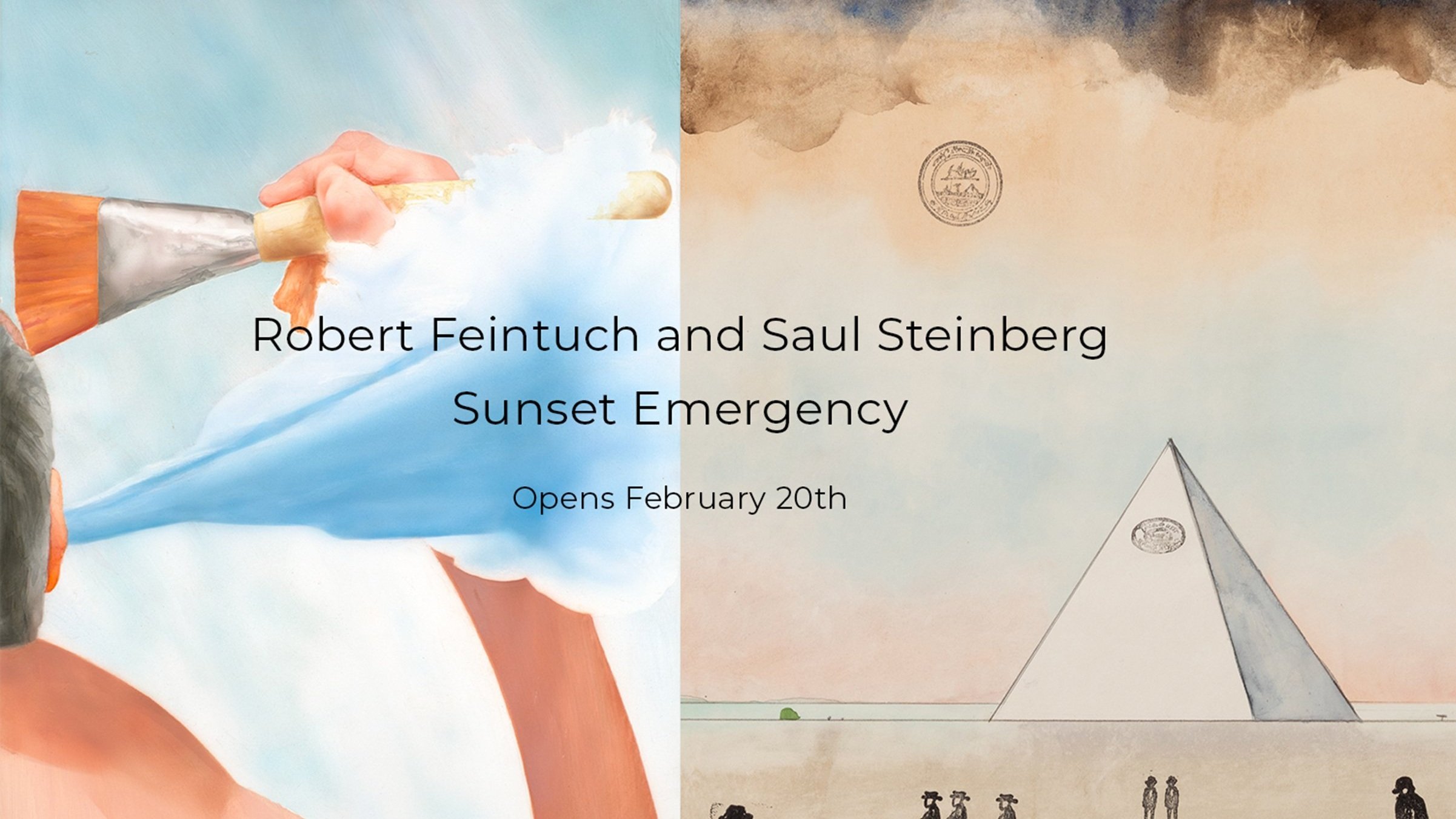 Robert Feintuch and Saul Steinberg: Sunset Emergency, at TOTAH, New York, February 20 - April 19, 2025