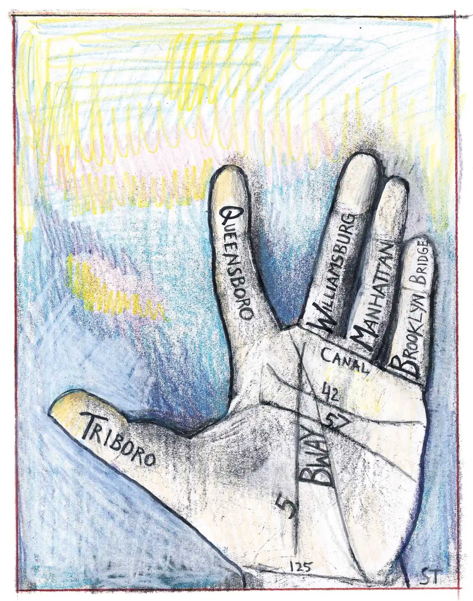 Drawing published in The New Yorker, February 22-March 1, 1999. Whereabouts unknown. This is the last drawing published in the magazine in Steinberg’s lifetime.